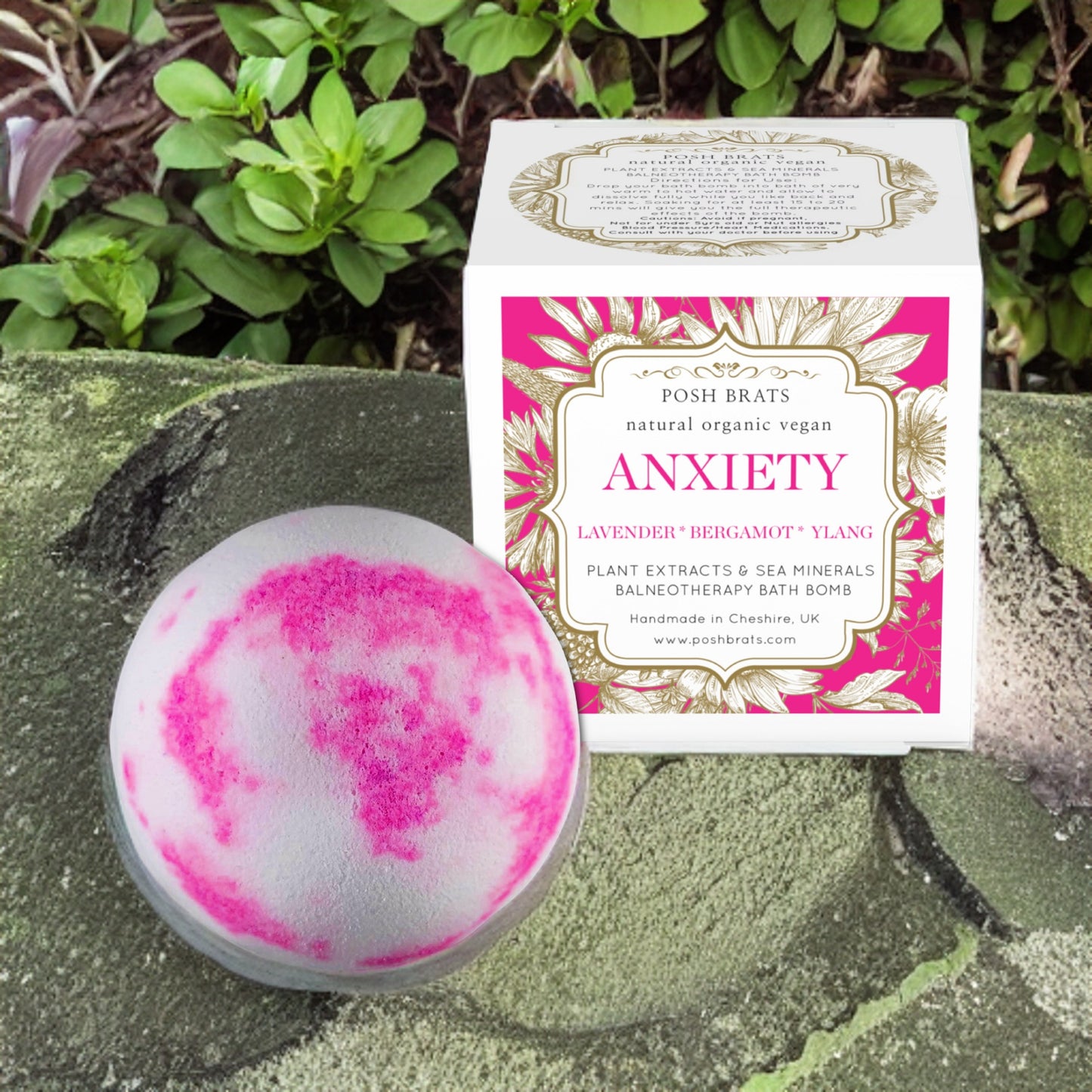 Angst-Aromatherapie-Badebombe VEGAN