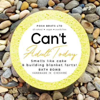 Experience the ultimate stress relief with our Can't Adult Today Fizzy Bath Bomb. You deserve it!