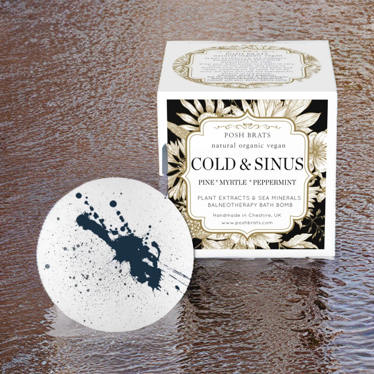 Experience the power of Cold Sinus Aromatherapy Bath Bomb Sea Minerals. Breath easier and relax in a warm bath.