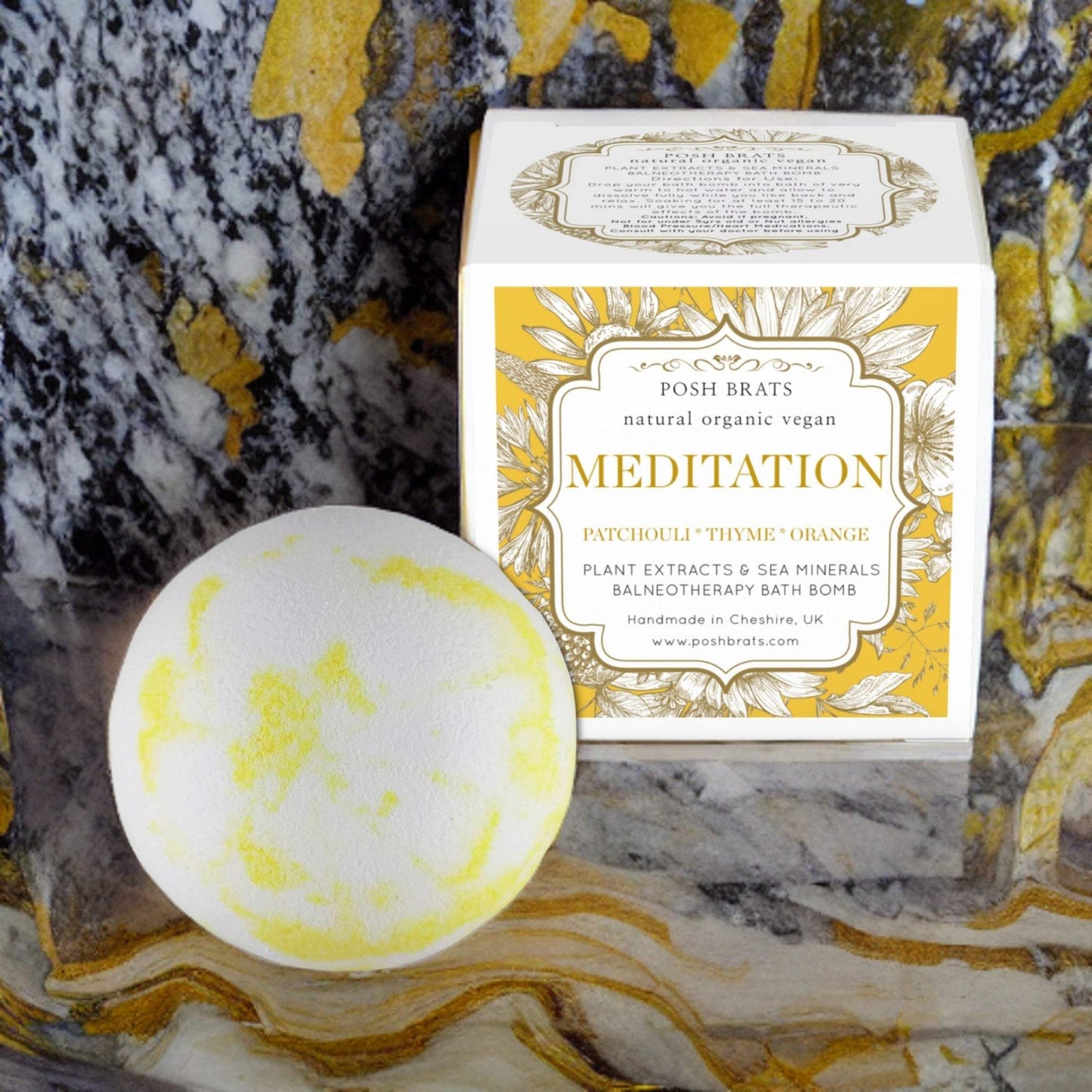 Unwind and relax with our Meditation Aromatherapy Bath Bomb. The soothing scent of orange patchouli awaits you.