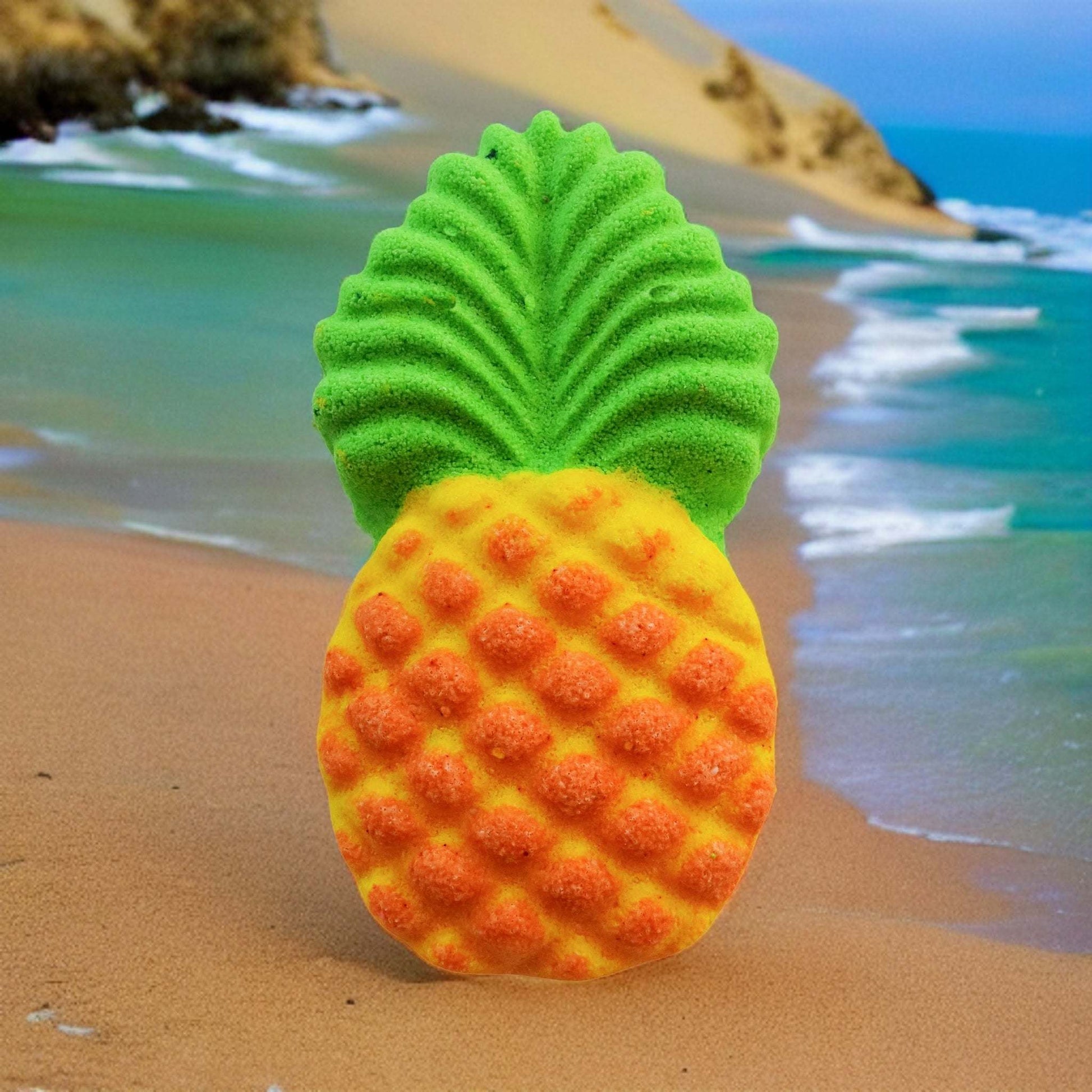 Experience the tropical scent of pineapple with our Pineapple Passion Bath Bomb. Relax and rejuvenate!