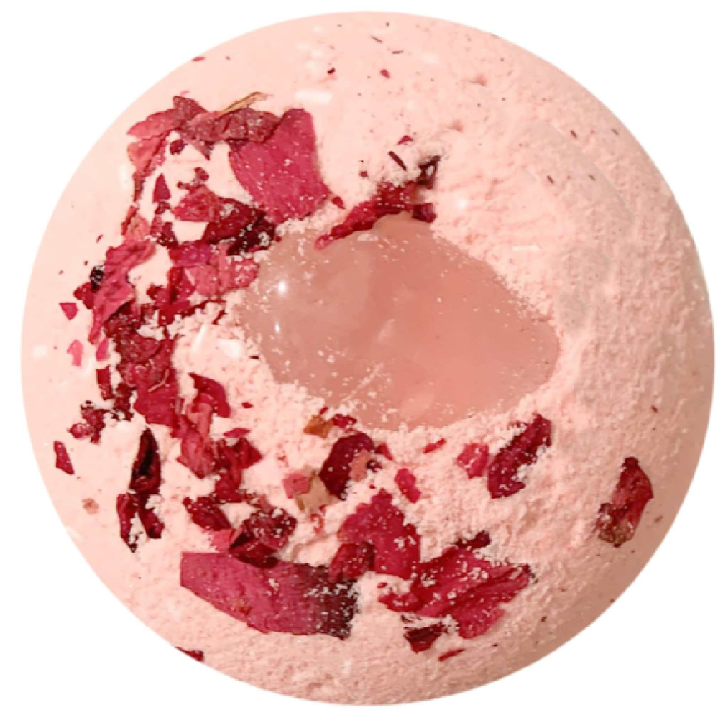 Rose Quartz Natural Crystal Botanical Aromatherapy Bath Bomb