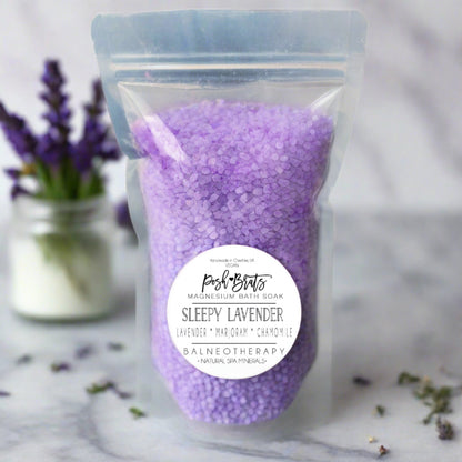 Sleepy Lavender Bath Salt Soak Magnesium Sachet