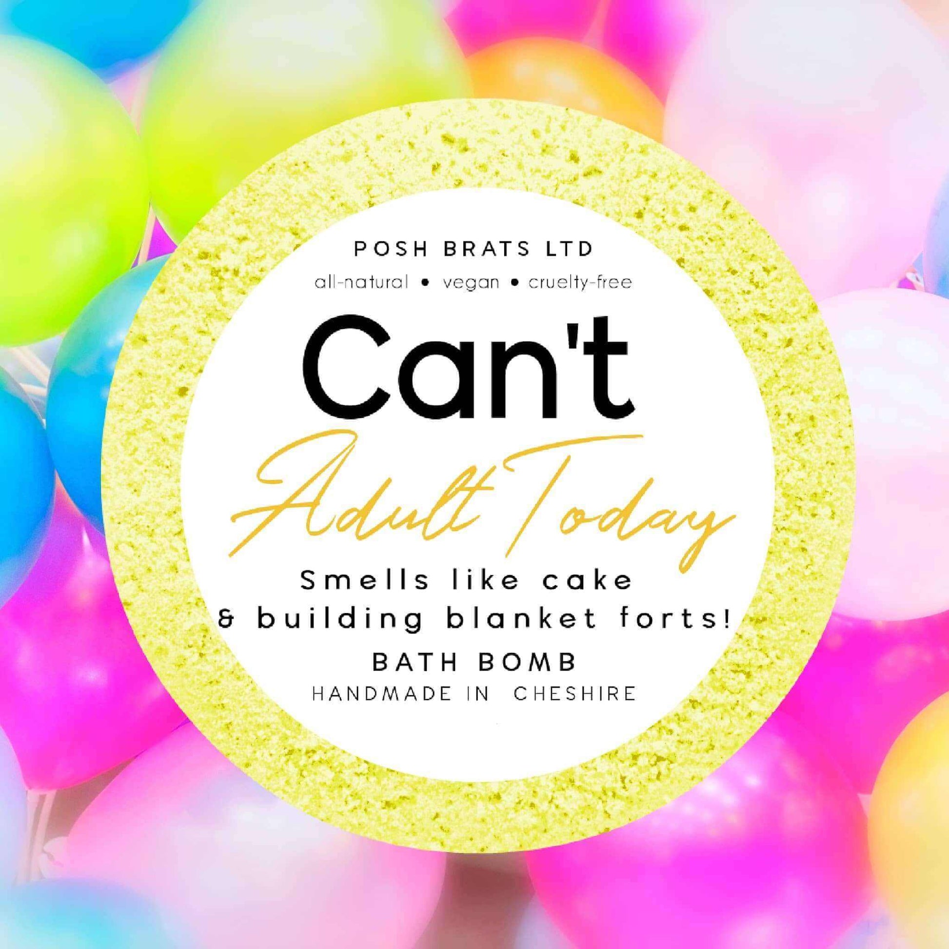 Relax, refresh, recharge with our Can't Adult Today Fizzy Bath Bomb. Make your bath time special.