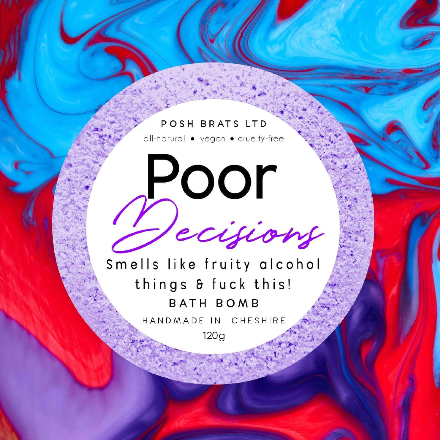 Poor Decisions got you down? Refresh with our Fizzy Bath Bomb! Let the bubbles wash away your worries.