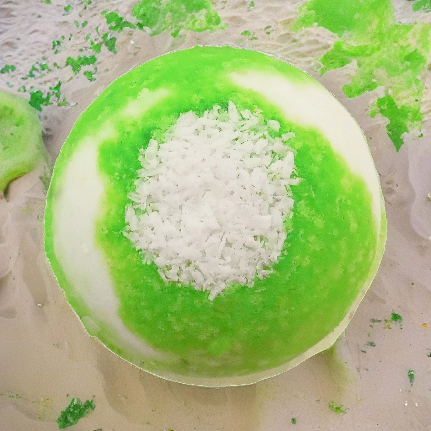 Indulge in a luxurious bath with our Coconut Lime Fizzy Bath Bomb! Elevate your bath routine today.