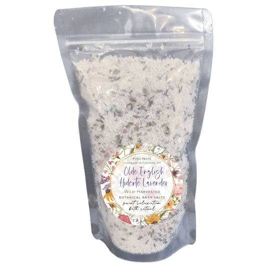 English Hidcote Lavender Botanical Bath Salt Sachet