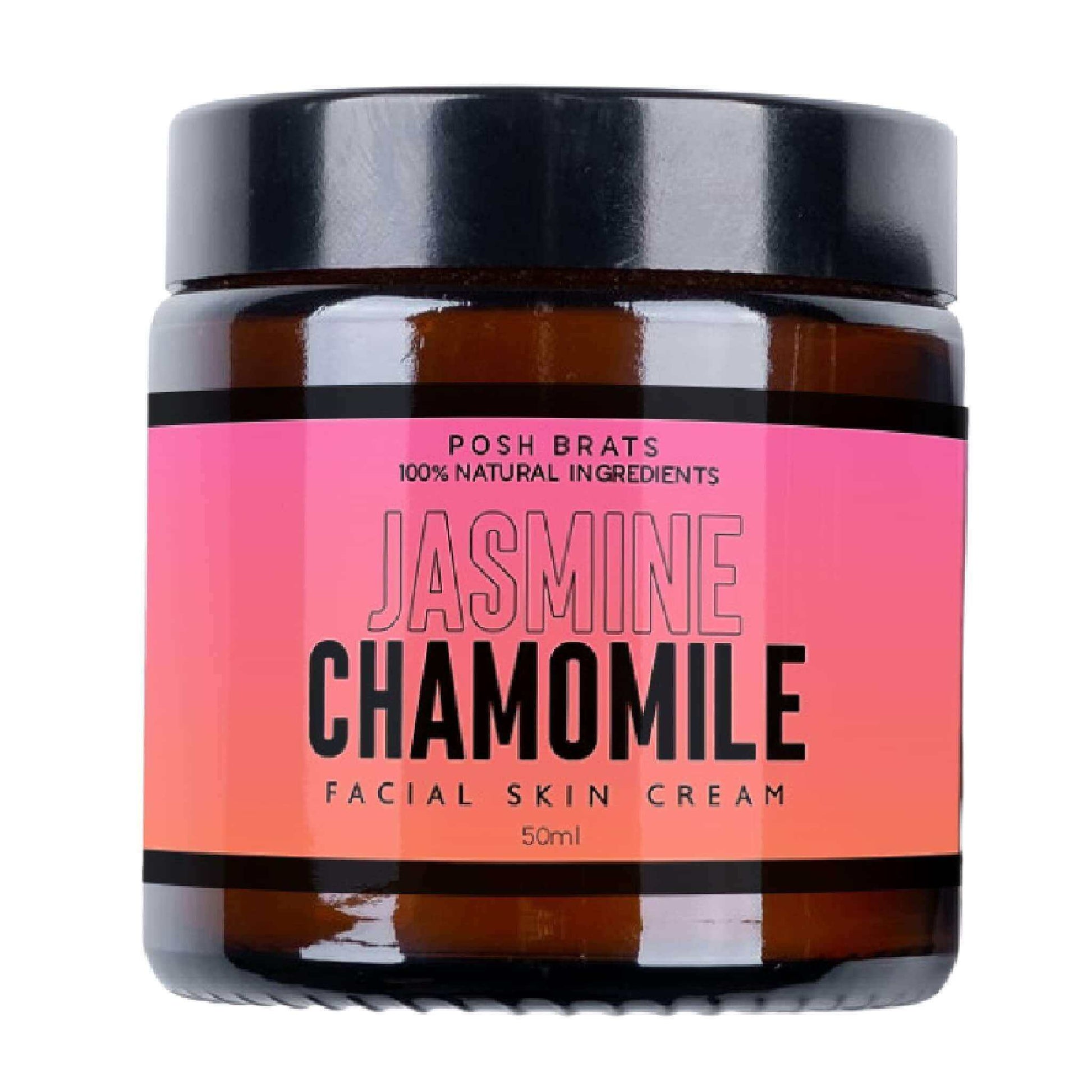 Experience the rejuvenating benefits of Jasmine Chamomile Aromatherapy Facial Cream, your skin's tranquil retreat.
