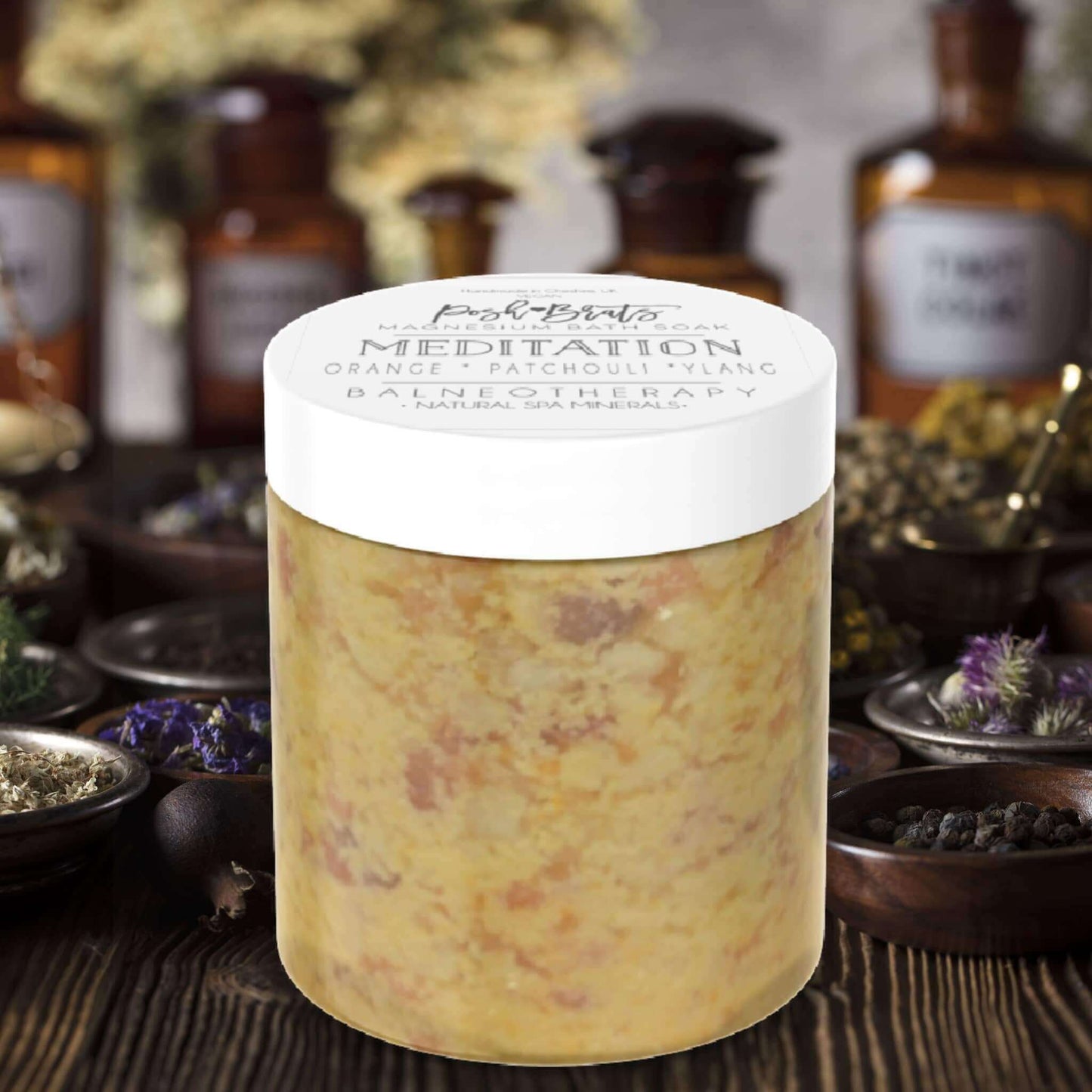 Revive your senses with our Meditation Aromatherapy Bath Salt Soak. Perfect for enhancing your wellness routine.