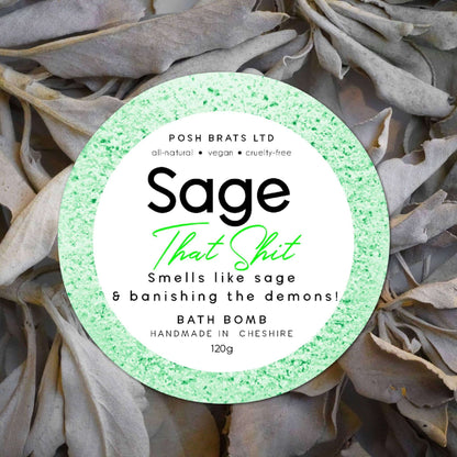 Unleash the magic of sage in your tub with Sage That Shit! Fizzy Bath Bomb. Your ticket to a tranquil, rejuvenating bath awaits!