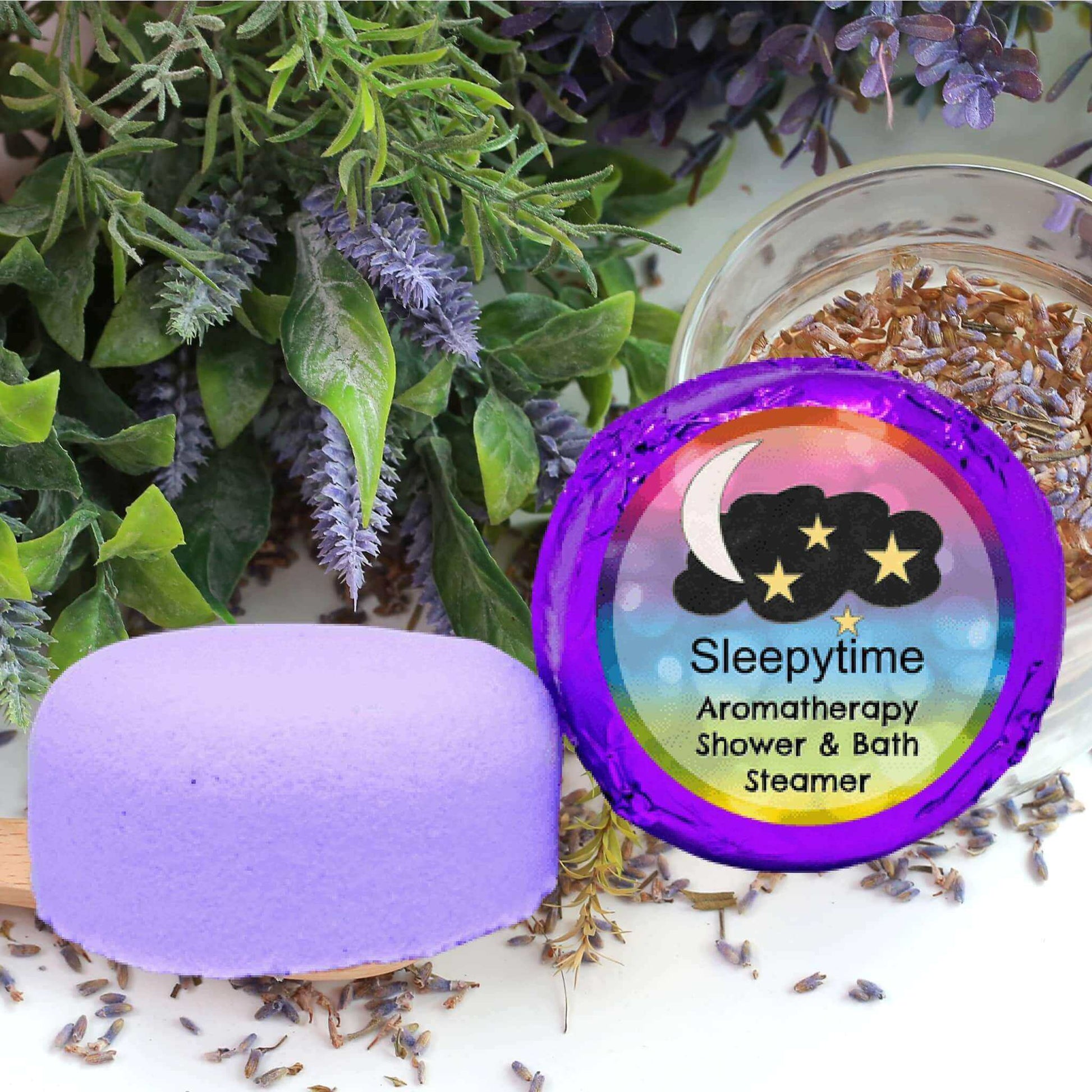 Sleepytime Shower Steamer - your new sleep aid! Enhance your bedtime routine with our soothing aromatherapy shower steamer.