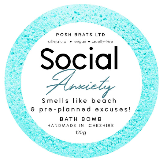 Discover relief with our Social Anxiety Fizzy Bath Bomb. Experience the calming effect of natural ingredients in a luxurious bath.