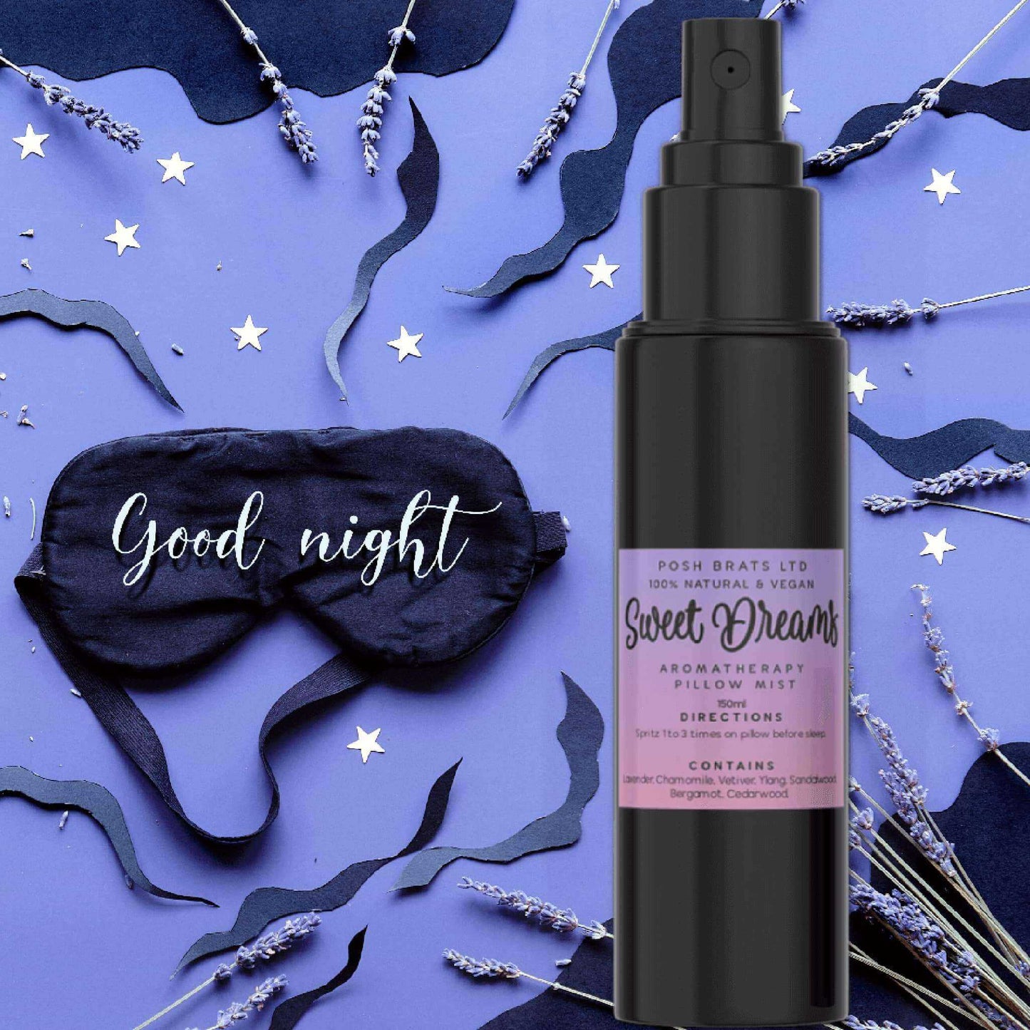 Experience tranquility with the Sweet Dreams Pillow Mist, crafted with magnesium for deep, restful sleep.
