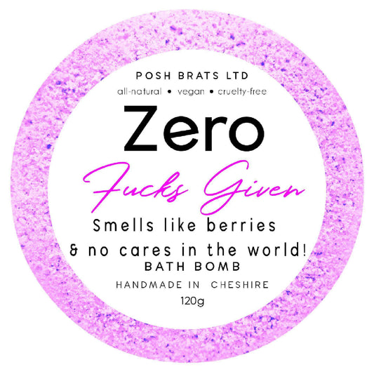 Zero fucks given bath bomb: Dive into relaxation, and let your cares melt away. The ultimate stress-buster!